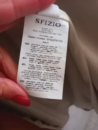 Cappotto Sfizio 100% Lana Vergine Nuovo