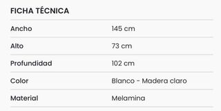 Escritorio moderno madera y blanco