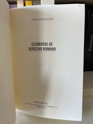 Elementos de derecho romano