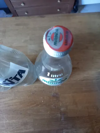 Lotto di 3 Vecchie Bottiglie in Vetro