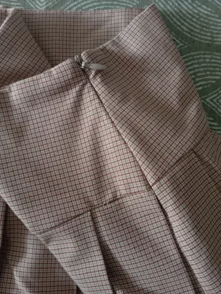 Minifalda pantalón Zara tweed microcuadro