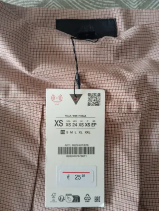 Minifalda pantalón Zara tweed microcuadro