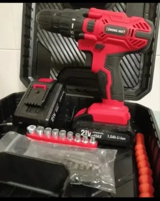 Taladro Atornillador Inalámbrico (2 Baterías)