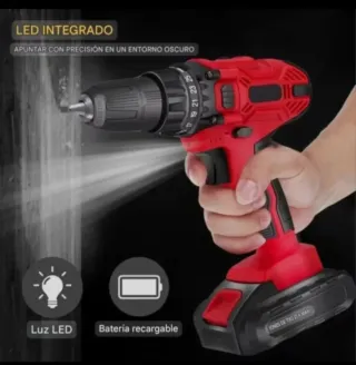 Taladro Atornillador Inalámbrico (2 Baterías)