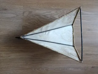 Pantalla Lámpara Cuero Artesanal