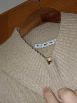 Jersey rayas beige, blanco, coral y gris Talla M