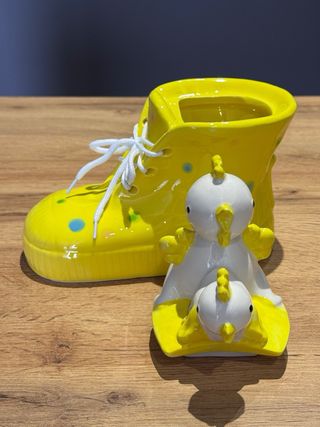 Statuetta Pasquale Stivale con Pulcini