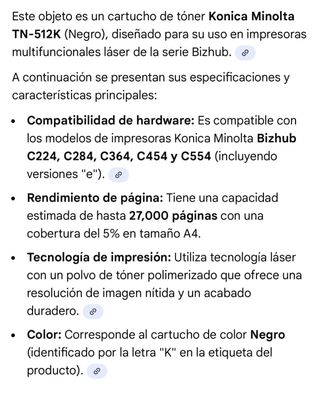 Cartucho Tóner Konica Minolta