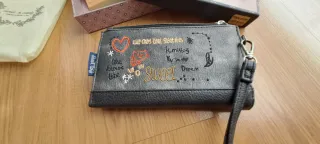 Cartera Sweet Candy Negra y Plateada