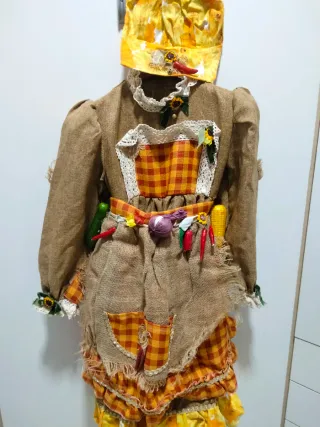Vestito Carnevale Fruttivendola Bambina Anni 9