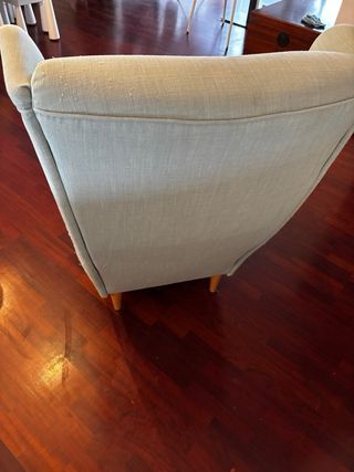 Sillón verde de tela