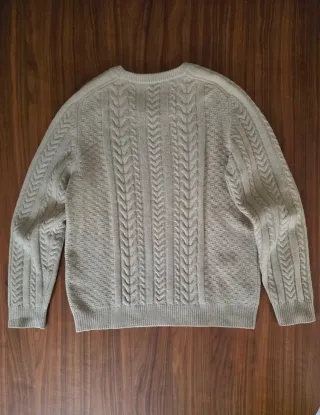 Jersey de lana Sandro beige trenzado