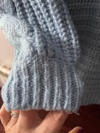 Jersey de punto grueso azul