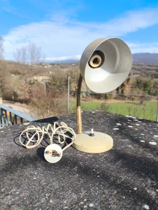 Lampada da tavolo vintage beige abat jour
