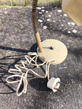 Lampada da tavolo vintage beige abat jour