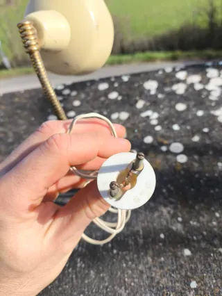 Lampada da tavolo vintage beige abat jour