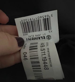 Cazadora acolchada Element azul y beige