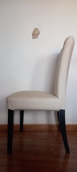 6 Sillas de Comedor Beige y Negras