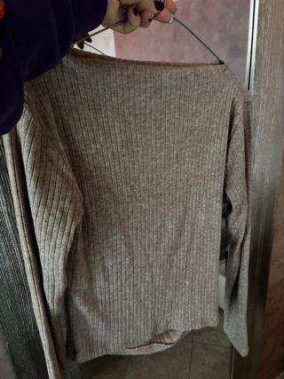 Maglietta maniche lunghe beige Piazza Italia