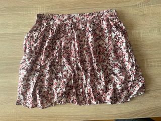 Falda Mango flores rosa