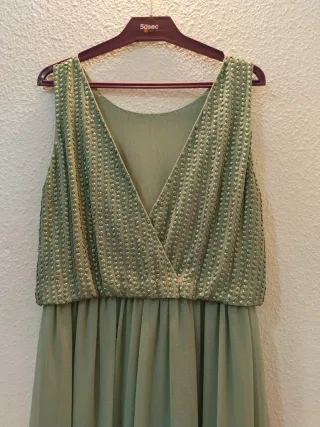 Vestido largo verde menta Tintoretto talla 40