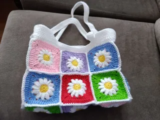 Bolso Crochet Flores Granis