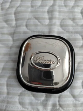 Cajita espejo y peine negro. Vintage