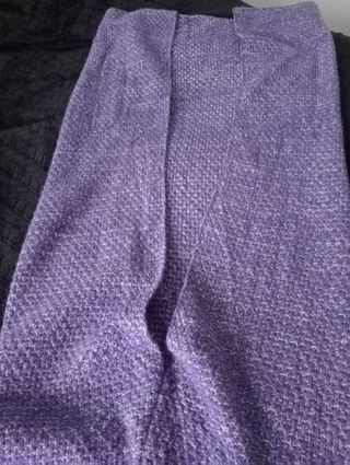 Manta cola de sirena morada tejida