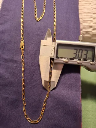 Cadena Oro 18kl Barbada Maciza 60cm