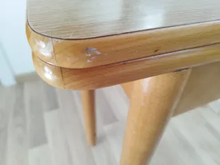 Mesa de cocina roble chapado