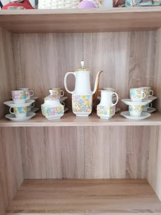 Juego de café de porcelana 15 piezas