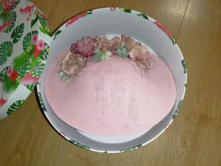 Tocado diadema floral rosa