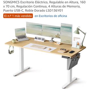 Escritorio Eléctrico SONGMICS 160x70cm