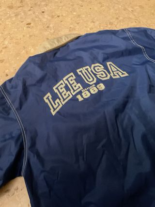 Chaqueta Lee estilo universitario americano