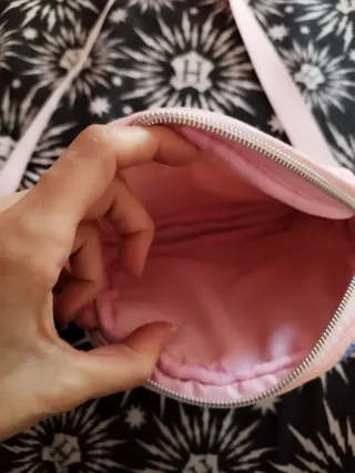 Bolso infantil corazones rosa y morado