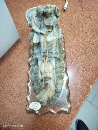 Statuetta sposi in carrozza con cavallo