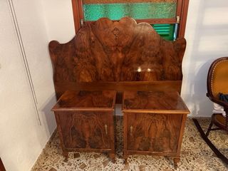 Conjunto Mesitas Noche y Cabecero Madera