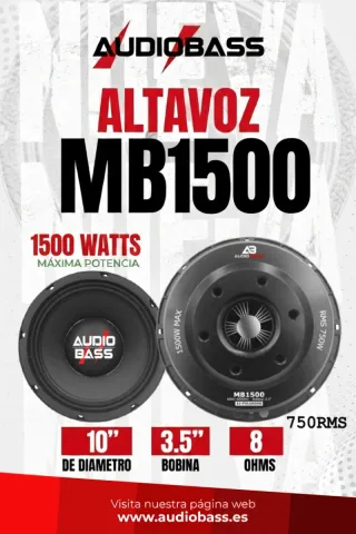 Medio Audiobass MB1500 10" - 1500W