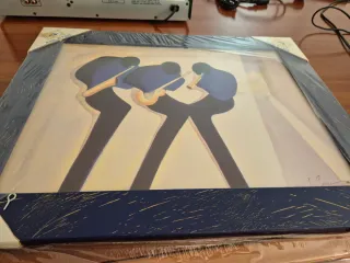 Cuadro Saxofonistas marco Estucado Sin Estrenar