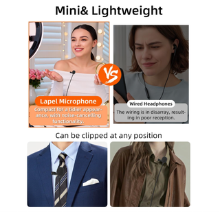 Microfono Lavalier con Clip e Jack 3.5mm