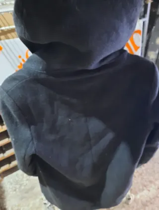 Abrigo gris con capucha talla M