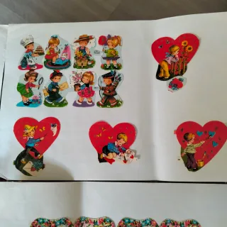 5 laminas de cromos antiguos de picar