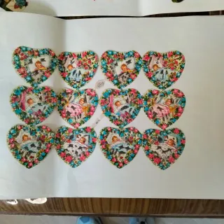 5 laminas de cromos antiguos de picar