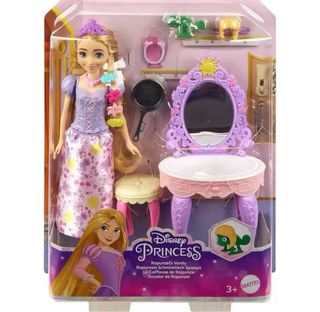 Muñeca RAPUNZEL de MATTEL con tocador y accesorios