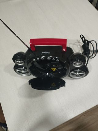 Radio CD Ferrari Volante Negro Rojo
