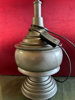 Pie de Lámpara Mesa Vintage Gris