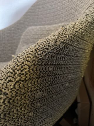 Sillón individual tela beige y gris