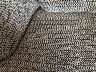 Sillón individual tela beige y gris