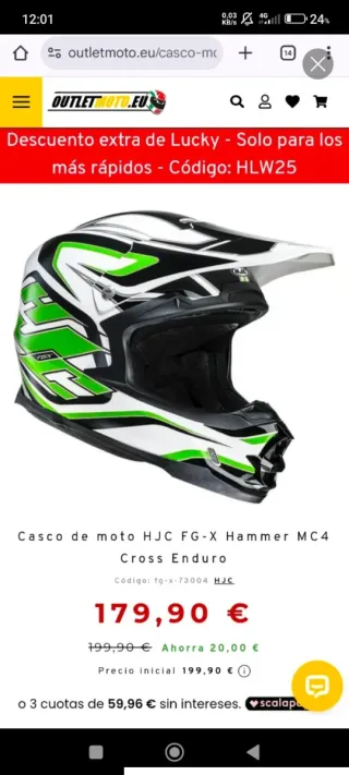 Casco HJC modelo FG-X HAMMER-MC4