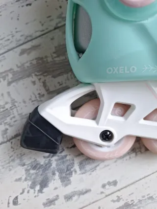 Patines infantiles ajustables color menta